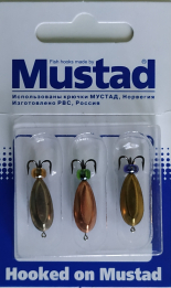 Приманка "Черт" тип - 3 254 (в упаковке блистер по 3 штуки) крючки Мустад Приманка "Черт" тип - 3 254 (в упаковке блистер по 3 штуки) крючки Мустад