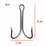 Двойные рыболовные крючки VMC 9908 №8 (упаковка 10 штук) Двойные рыболовные крючки VMC 9908 №8 (упаковка 10 штук)