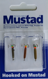 Приманка "Черт" тип - 3 217 (в упаковке блистер по 3 штуки) крючки Мустад Приманка "Черт" тип - 3 217 (в упаковке блистер по 3 штуки) крючки Мустад