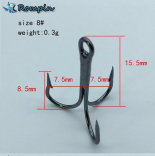 Крючок тройной ROMPIN 2020-BN. №8 (упаковка 10 штук) Крючок тройной ROMPIN 2020-BN. №8 (упаковка 10 штук)