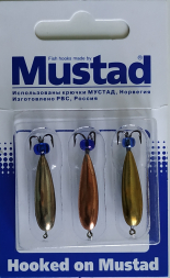 Приманка "Черт" тип - 3 237 (в упаковке блистер по 3 штуки) крючки Мустад Приманка "Черт" тип - 3 237 (в упаковке блистер по 3 штуки) крючки Мустад
