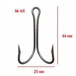 Двойные рыболовные крючки VMC 9908 №4/0 (упаковка 5 штук) Двойные рыболовные крючки VMC 9908 №4/0 (упаковка 5 штук)