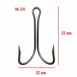 Двойные рыболовные крючки VMC 9908 №2/0 (упаковка 5 штук) Двойные рыболовные крючки VMC 9908 №2/0 (упаковка 5 штук)