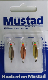 Приманка "Черт" тип - 3 232 (в упаковке блистер по 3 штуки) крючки Мустад Приманка "Черт" тип - 3 232 (в упаковке блистер по 3 штуки) крючки Мустад