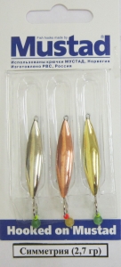 Набор блесен Симметрия - 2,7 гр  (уп 3 шт/блистер) с подвеской "Кошачий глаз" Набор блесен Симметрия - 2,7 гр  (уп 3 шт/блистер) с подвеской "Кошачий глаз"