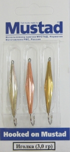 Набор блесен Иголка - 3,7 гр  (уп 3 шт/блистер) Набор блесен Иголка - 3,7 гр  (уп 3 шт/блистер)