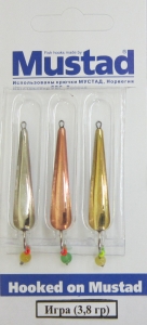 Набор блесен Игра - 3,8 гр  (уп 3 шт/блистер) с подвеской "Кошачий глаз" Набор блесен Игра - 3,8 гр  (уп 3 шт/блистер) с подвеской "Кошачий глаз"