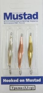 Набор блесен Уралка - 3,3 гр  (уп 3 шт/блистер) Набор блесен Уралка - 3,3 гр  (уп 3 шт/блистер)