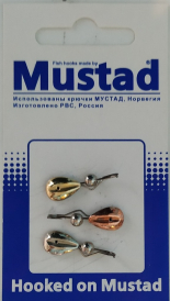 Набор мормышек с прижимом для мотыля тип- 2 (уп 3 шт) Набор мормышек с прижимом для мотыля тип- 2 (уп 3 шт)