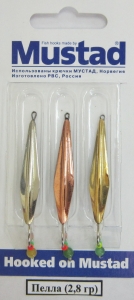 Набор блесен Пелла - 2,8 гр  (уп 3 шт/блистер) с подвеской "Кошачий глаз" Набор блесен Пелла - 2,8 гр  (уп 3 шт/блистер) с подвеской "Кошачий глаз"