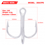 Крючок тройной Мустад серия 35647 N. №10 (упаковка 10 штук) Крючок тройной Мустад серия 35647 N. №10 (упаковка 10 штук)